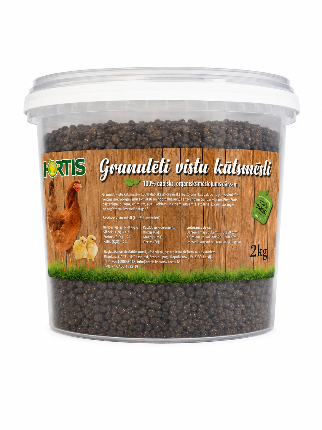 GRANULĒTI VISTU KŪTSMĒSLI, 2KG