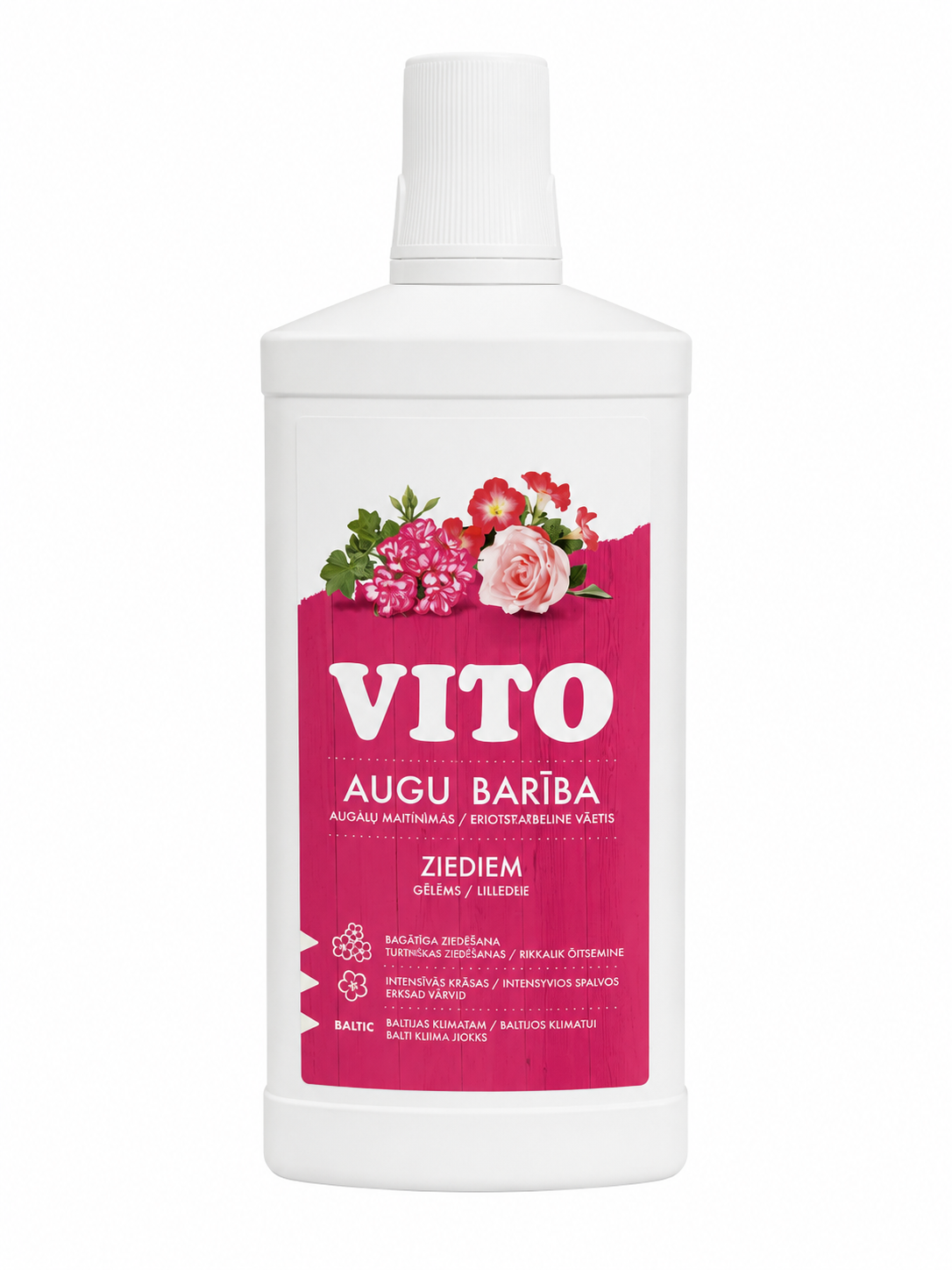 ŠĶIDRAIS MĒSLOJUMS VITO AUGU BARĪBA ZIEDIEM, 500ml