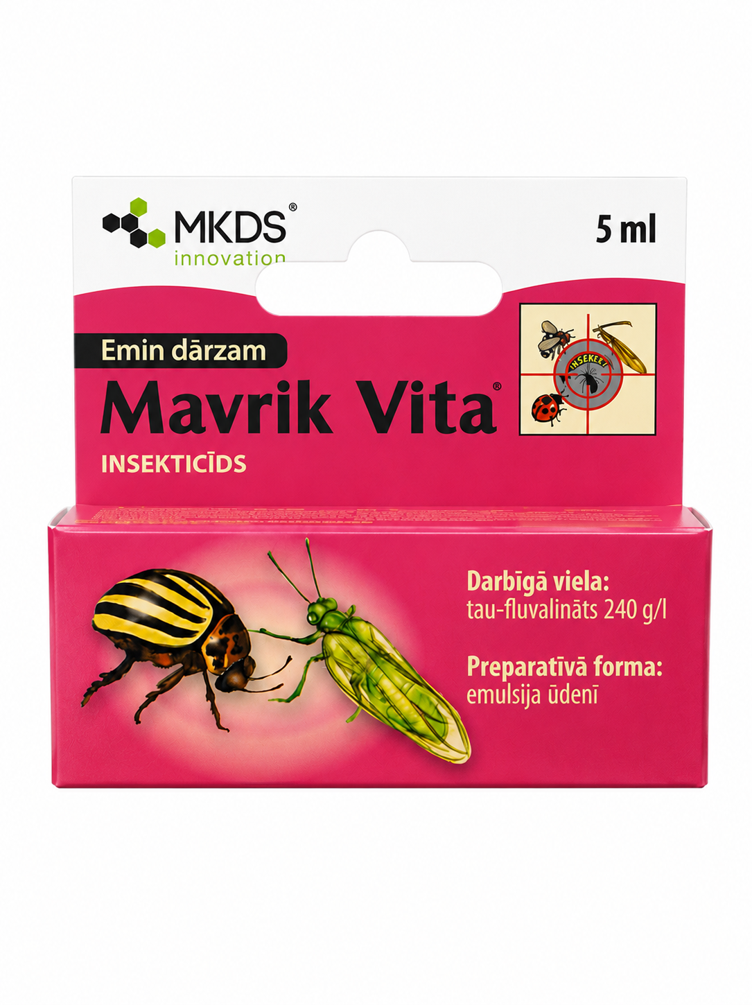 KONTAKTA INSEKTICĪDS DĀRZA KAITĒKĻU APKAROŠANAI (MAVRIK), 5ml