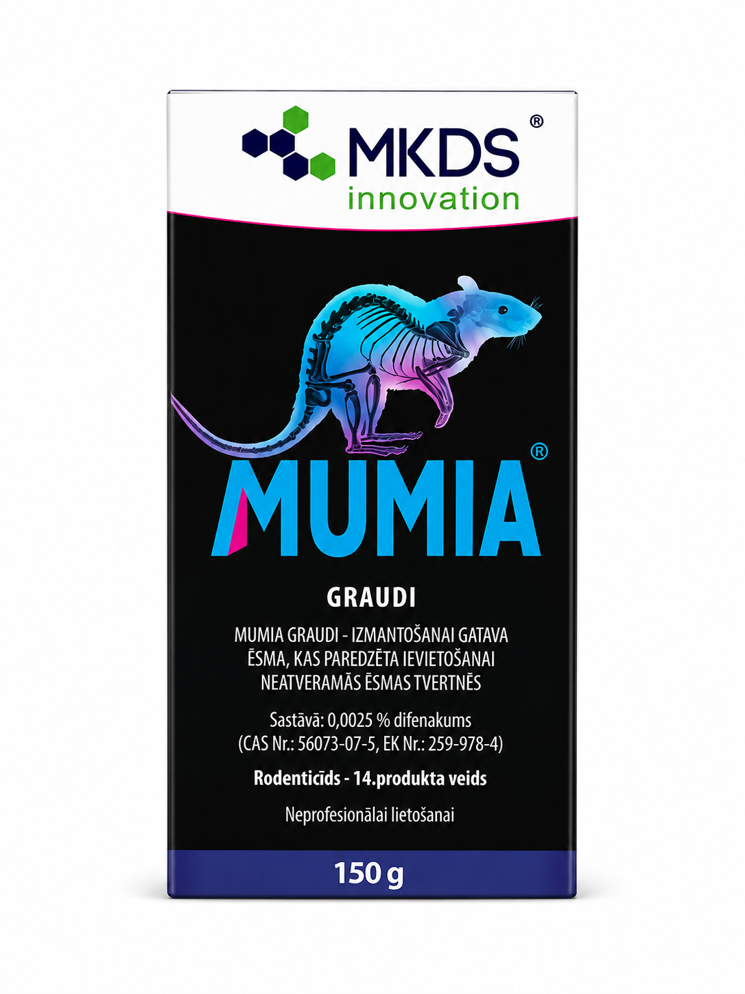 MUMIFICĒJOŠA PEĻU UN ŽURKU INDE, 150G