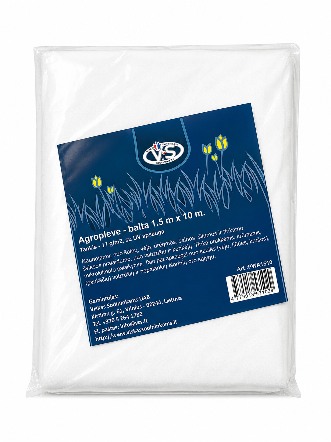 AGROPLĒVE, 1,5 X 10m, 17g/m2