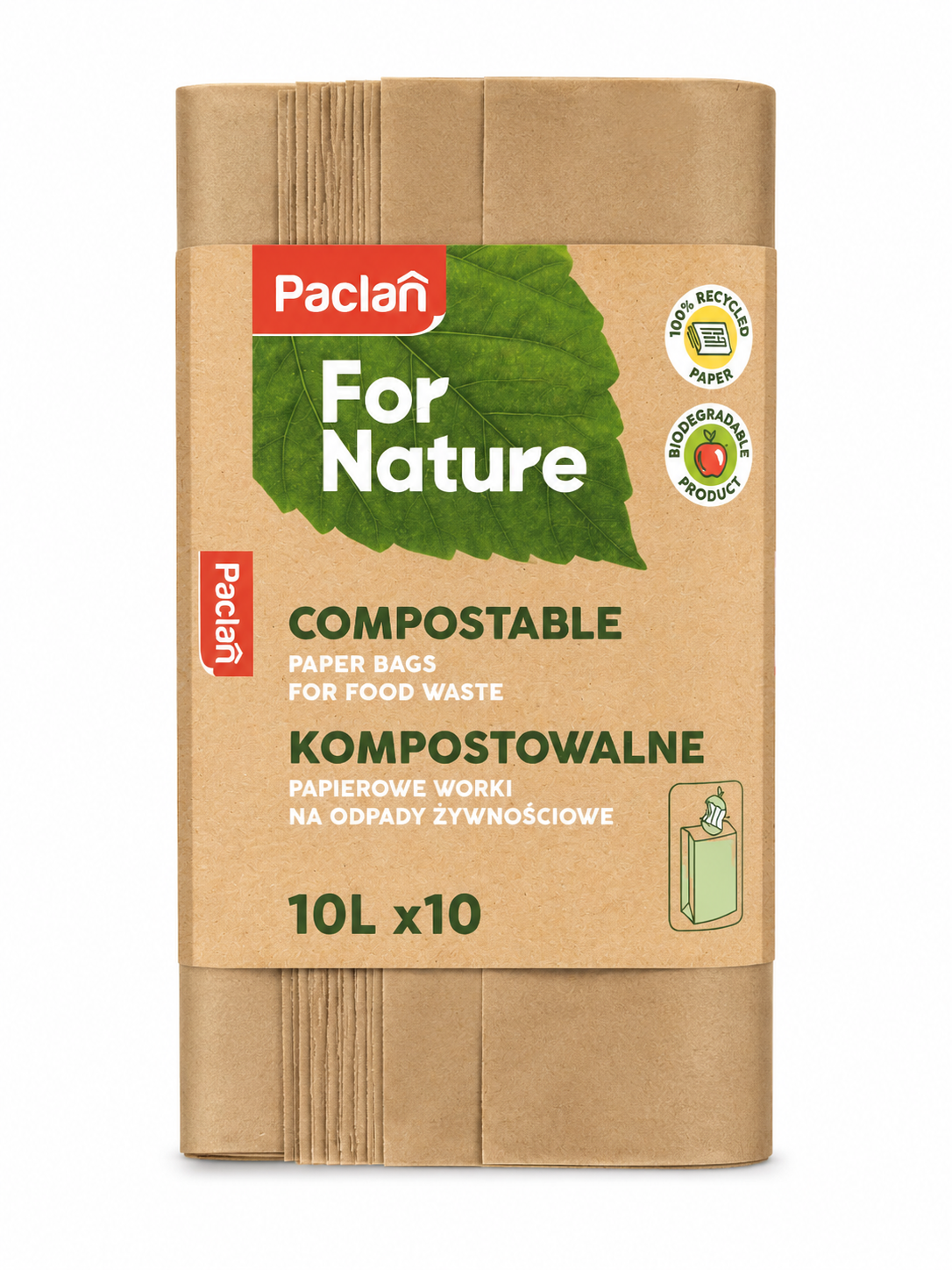 KOMPOSTĒJAMIE PAPĪRA MAISI, 10L, 10gb