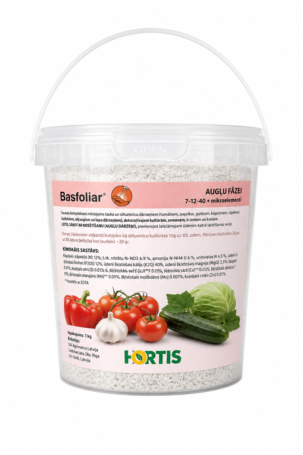 BASFOLIAR® SP 7-12-40 AUĻU UN RAŽAS FĀZES MĒSLOJUMS, 1KG