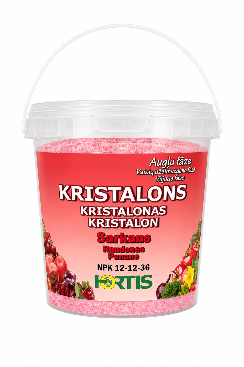 HORTIS KRISTALONS SARKANS AUGĻU FĀZEI, 1KG