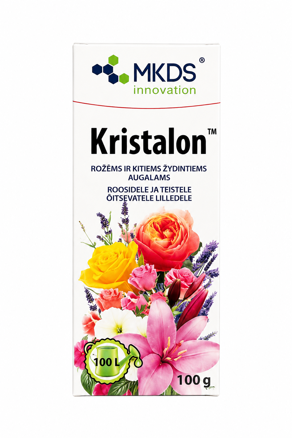 MKDS KRISTALON MĒSLOJUMS ROZĒM UN ZIEDOŠIEM AUGIEM, 100G