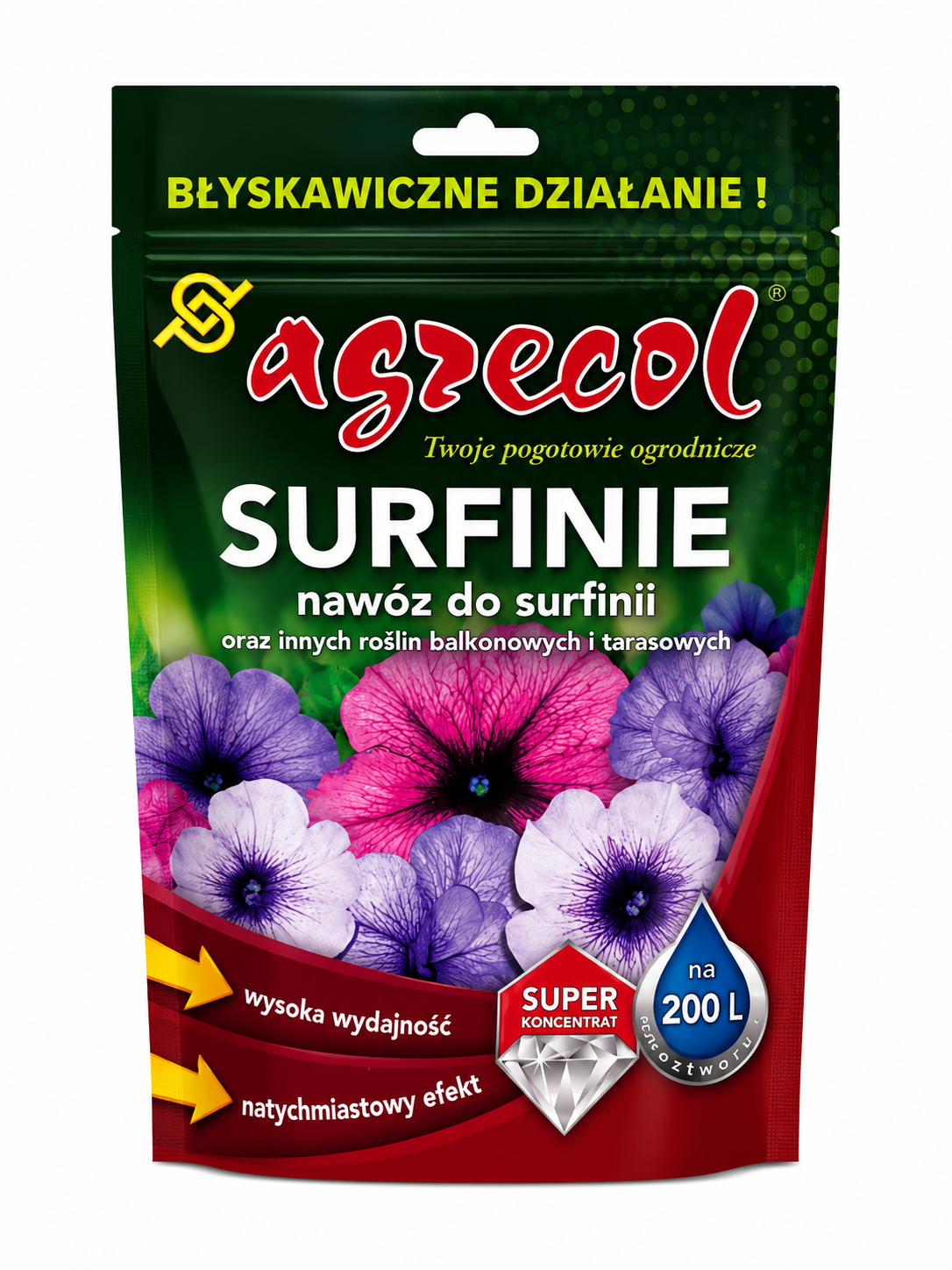 AGRECOL KRISTĀLISKAIS MĒSLOJUMS SURFĪNIJĀM UN PETŪNIJĀM, 200G