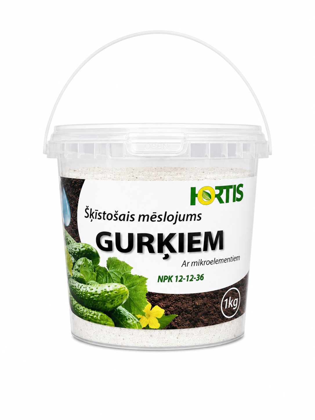 HORTIS ŠĶĪSTOŠAIS MĒSLOJUMS GURĶIEM, 1KG