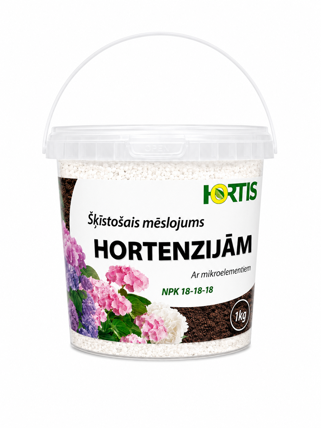 HORTIS ŠĶĪSTOŠAIS MĒSLOJUMS HORTENZIJĀM, 1KG