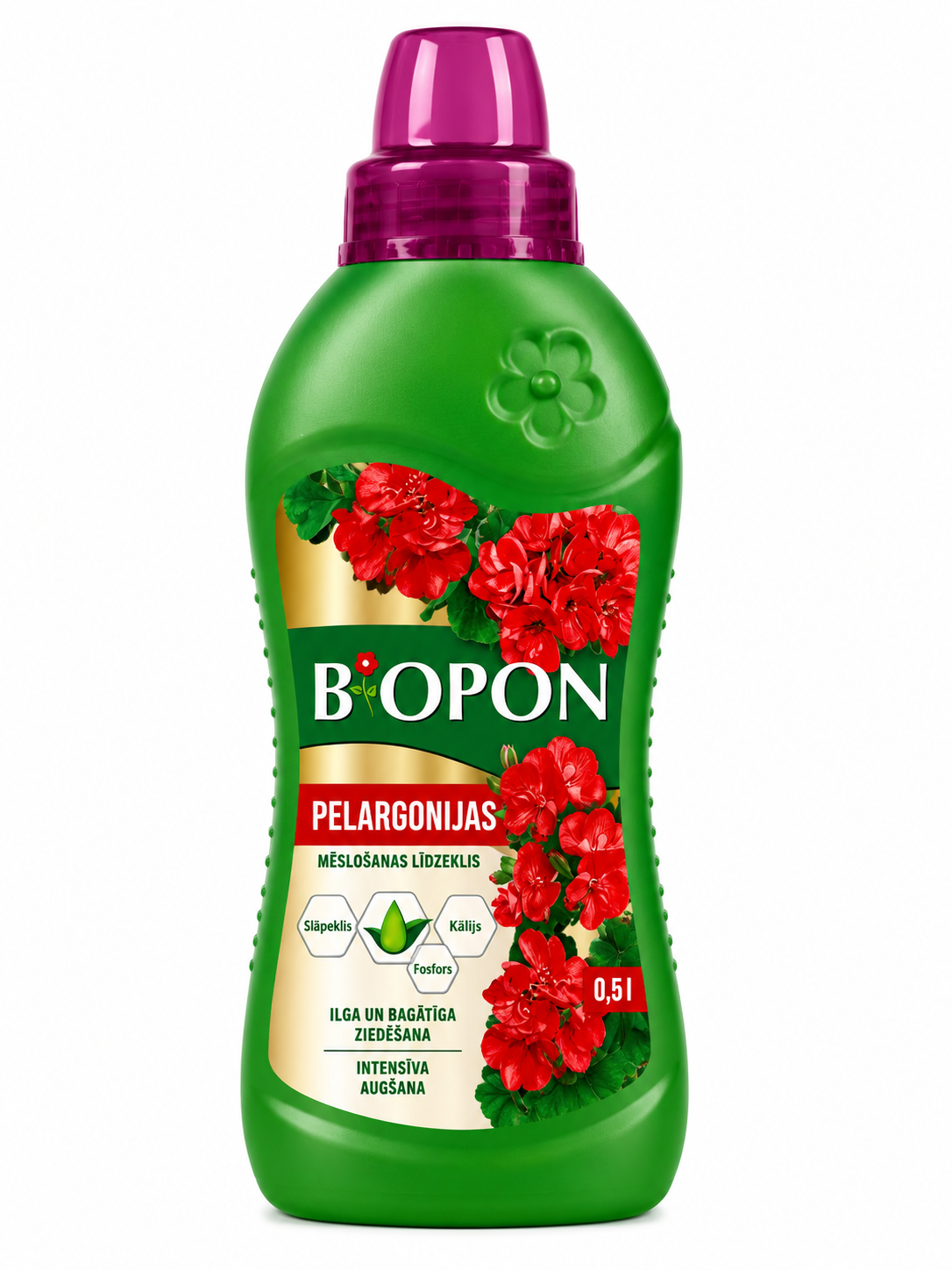 BIOPON ŠĶIDRAIS MĒSLOJUMS PELARGONIJĀM, 500ML