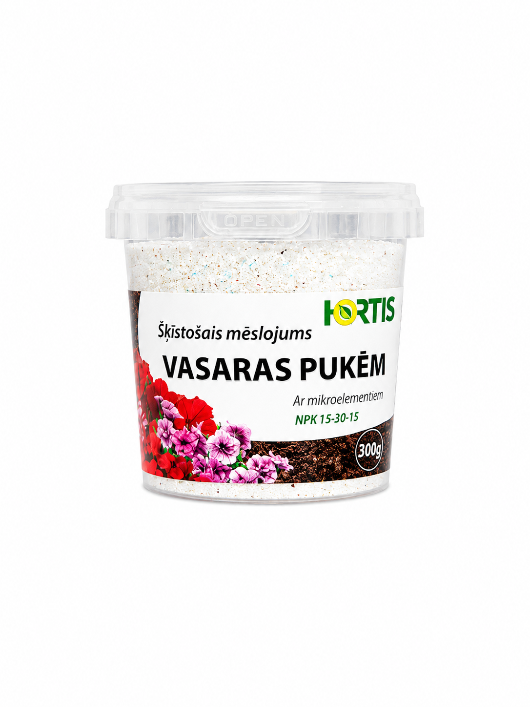 HORTIS ŠĶĪSTOŠAIS MĒSLOJUMS VASARAS PUĶĒM, 300G