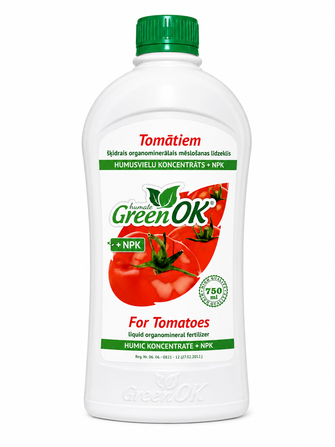 GREEN OK ŠĶIDRAIS ORGANOMINERĀLAIS MĒSLOJUMS TOMĀTIEM, 750ML