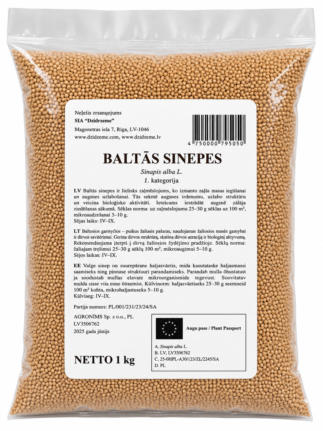 BALTĀS SINEPES, 1KG