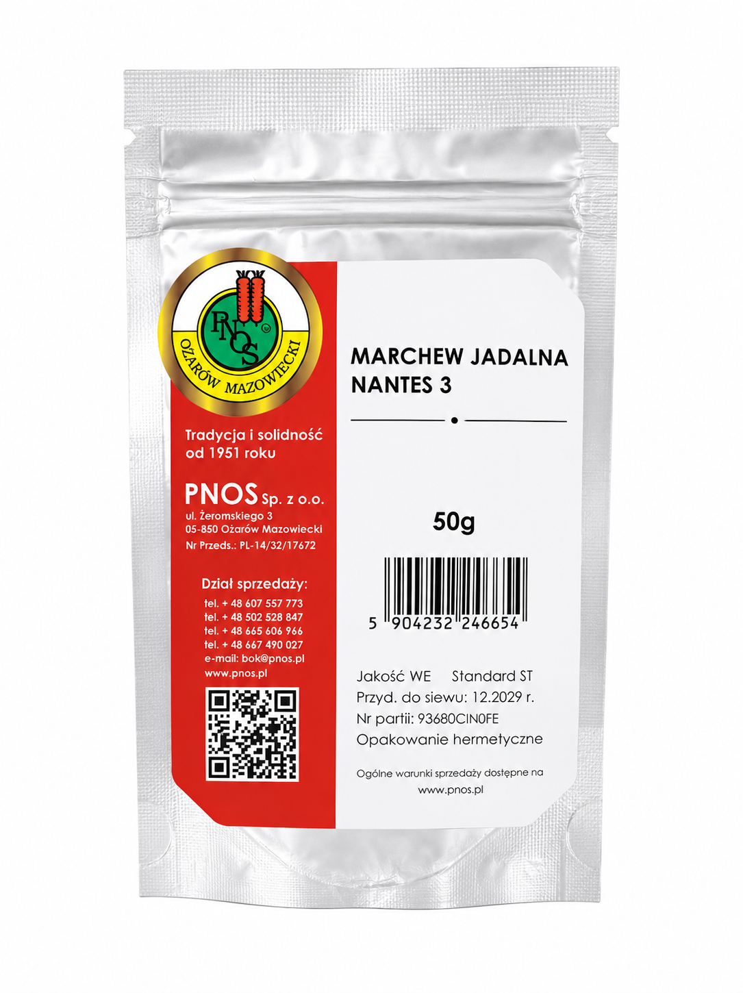 BURKĀNU SĒKLAS NANTES 3, 50g