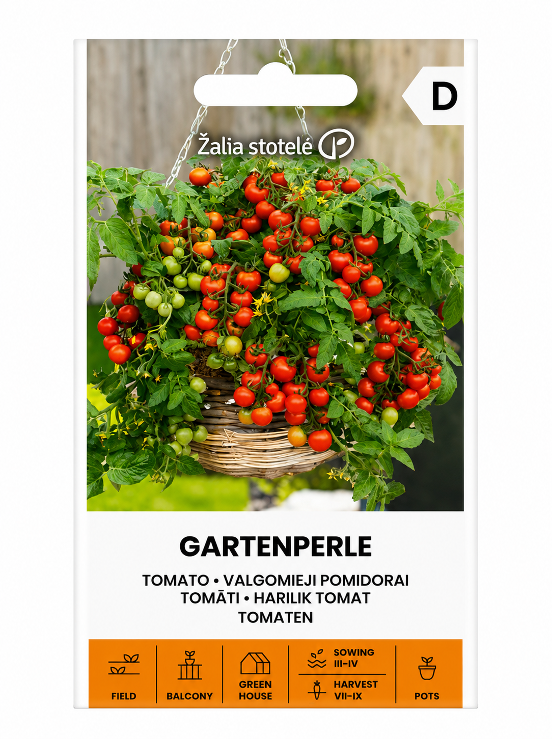 TOMĀTU SĒKLAS GARTENPERLE, 0,1g