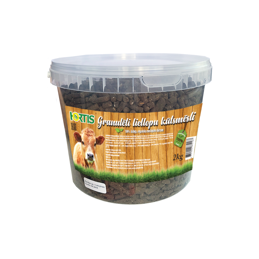 GRANULĒTI LIELLOPU KŪTSMĒSLI, 2KG